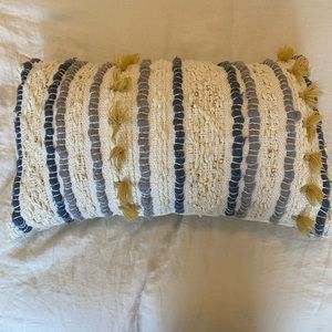 DKNY embroidered throw pillow